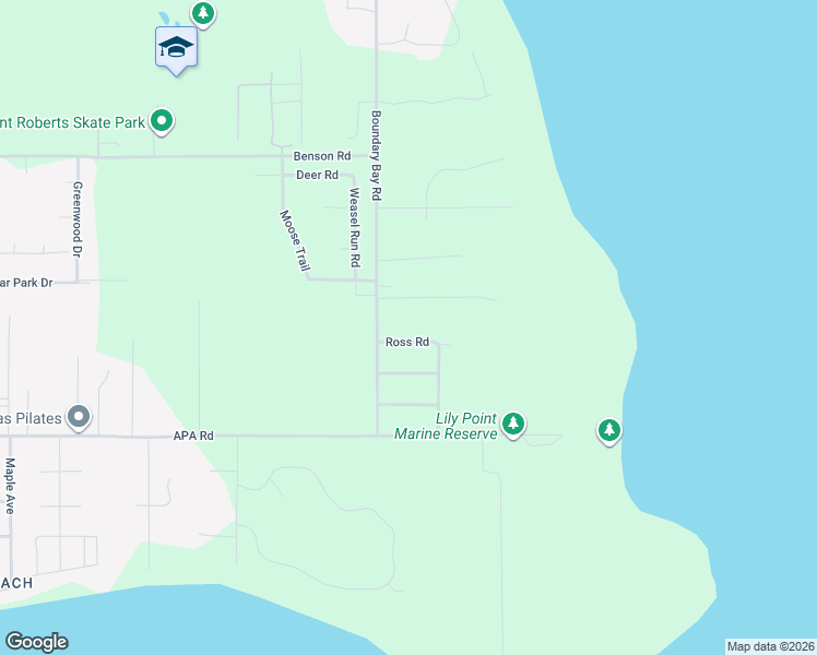 map of restaurants, bars, coffee shops, grocery stores, and more near 2224 Ross Road in Point Roberts