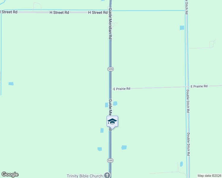 map of restaurants, bars, coffee shops, grocery stores, and more near 101 East Prairie Road in Lynden