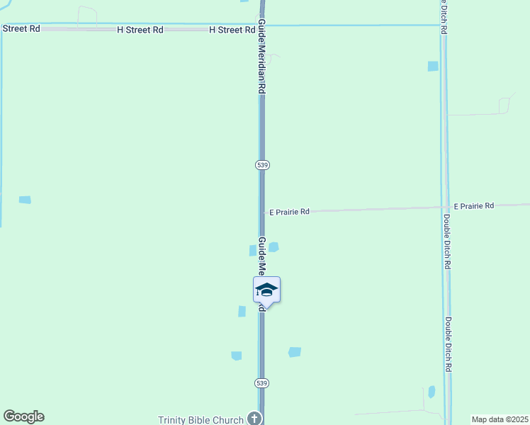 map of restaurants, bars, coffee shops, grocery stores, and more near 102 East Prairie Road in Lynden