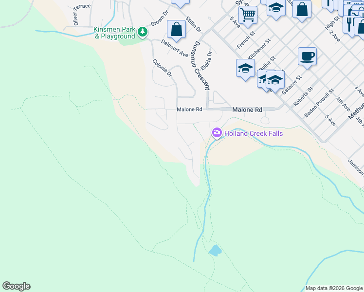 map of restaurants, bars, coffee shops, grocery stores, and more near 932 Hanington Road in Ladysmith