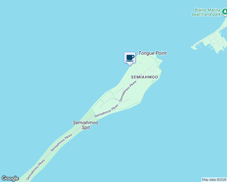 map of restaurants, bars, coffee shops, grocery stores, and more near 9495 Semiahmoo Parkway in Blaine