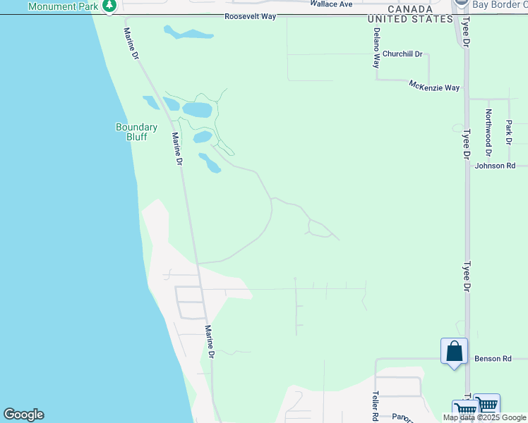 map of restaurants, bars, coffee shops, grocery stores, and more near 207 Pelican Lane in Point Roberts