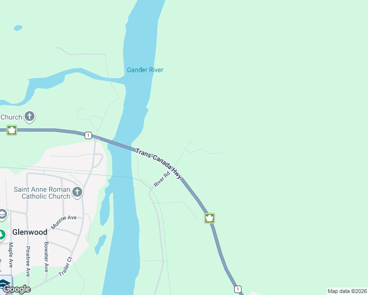 map of restaurants, bars, coffee shops, grocery stores, and more near 15 Richards Road in Gander