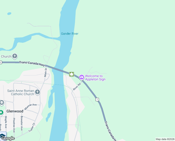 map of restaurants, bars, coffee shops, grocery stores, and more near 15 Richards Road in Gander