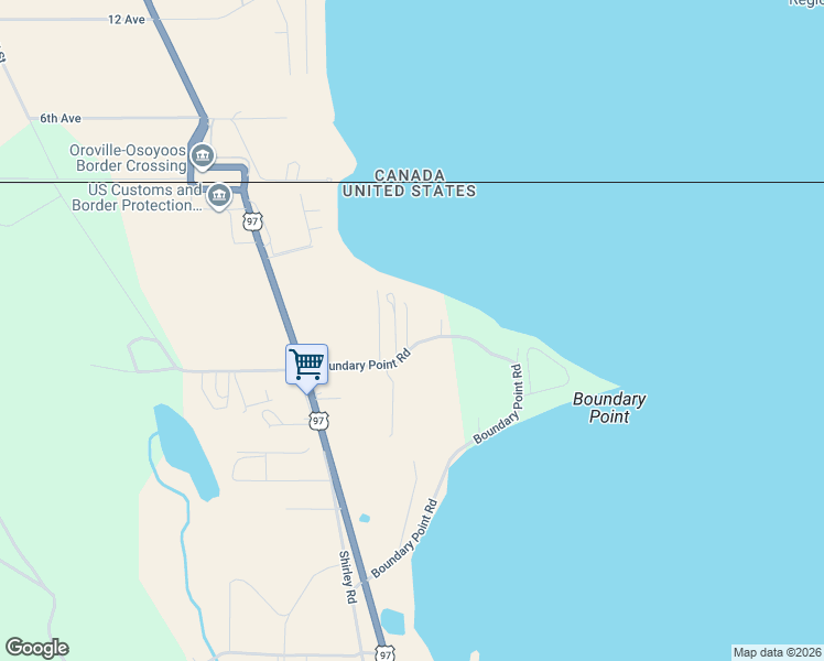map of restaurants, bars, coffee shops, grocery stores, and more near 70 Boundary Point Road in Oroville