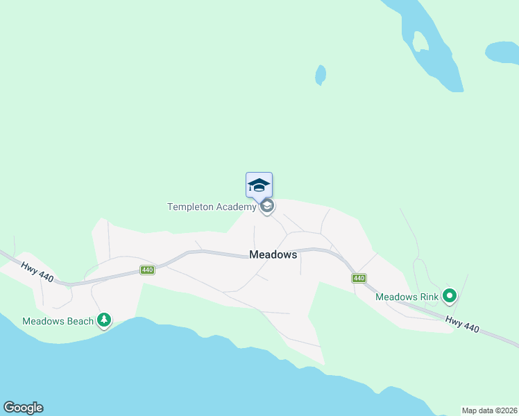 map of restaurants, bars, coffee shops, grocery stores, and more near 10 School Road in Meadows