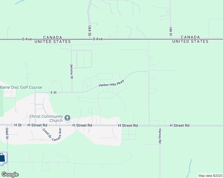 map of restaurants, bars, coffee shops, grocery stores, and more near 4240 H Street Road in Blaine