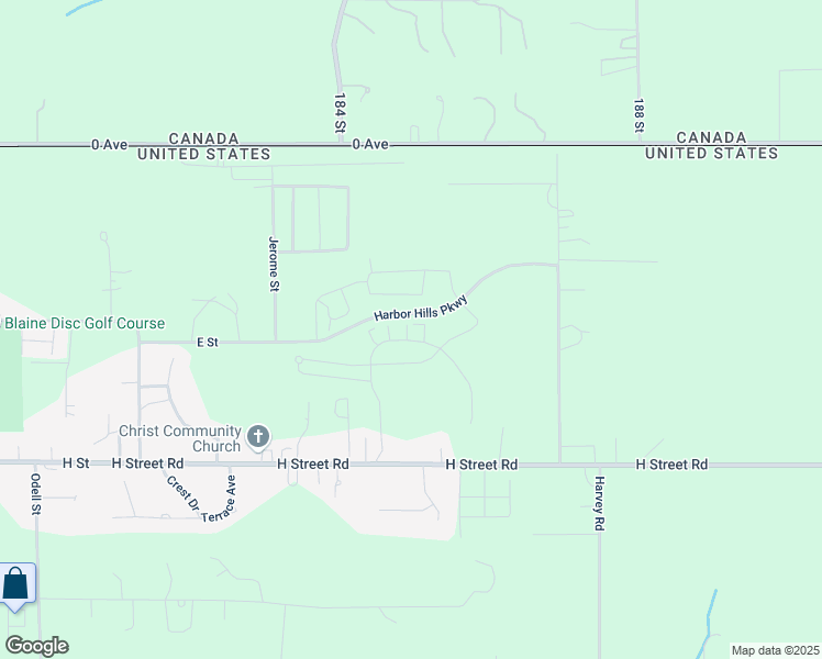 map of restaurants, bars, coffee shops, grocery stores, and more near 4240 H Street Road in Blaine