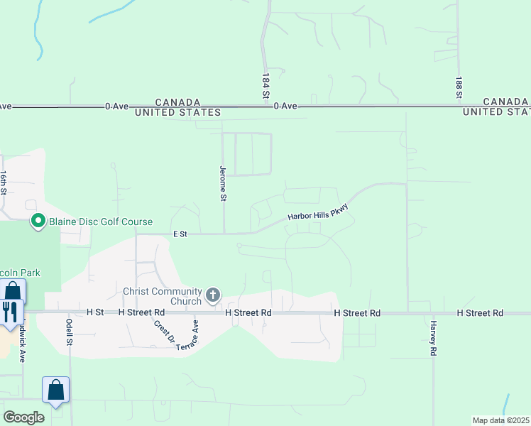 map of restaurants, bars, coffee shops, grocery stores, and more near 298 Jerome Street in Blaine