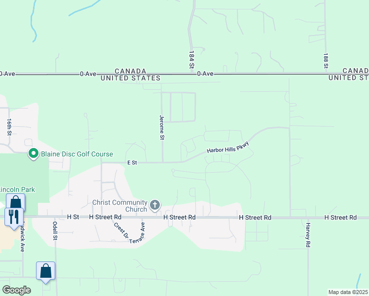 map of restaurants, bars, coffee shops, grocery stores, and more near 298 Jerome Street in Blaine