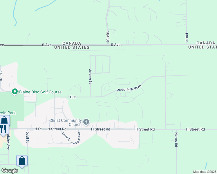 map of restaurants, bars, coffee shops, grocery stores, and more near 298 Jerome Street in Blaine