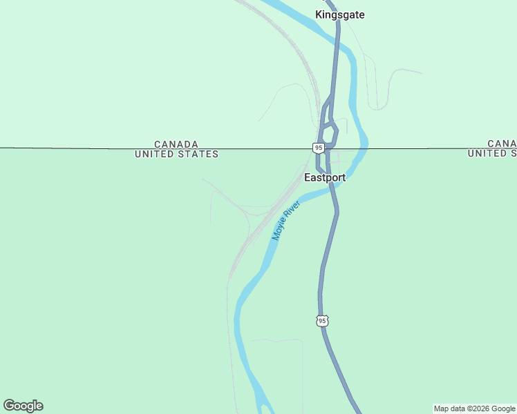 map of restaurants, bars, coffee shops, grocery stores, and more near County Road 95 East in Bonners Ferry