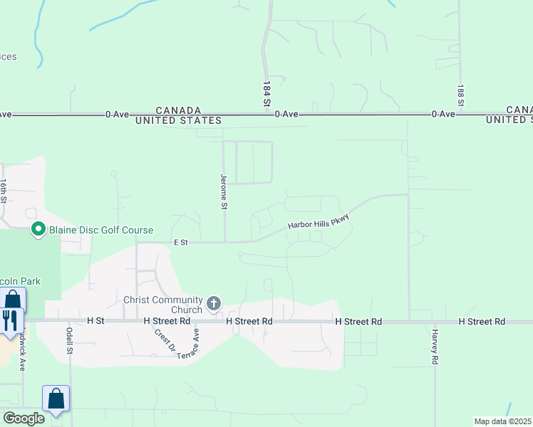 map of restaurants, bars, coffee shops, grocery stores, and more near 298 Jerome Street in Blaine