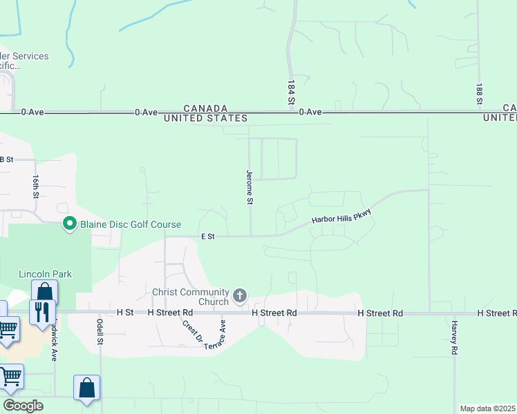 map of restaurants, bars, coffee shops, grocery stores, and more near 298 Jerome Street in Blaine