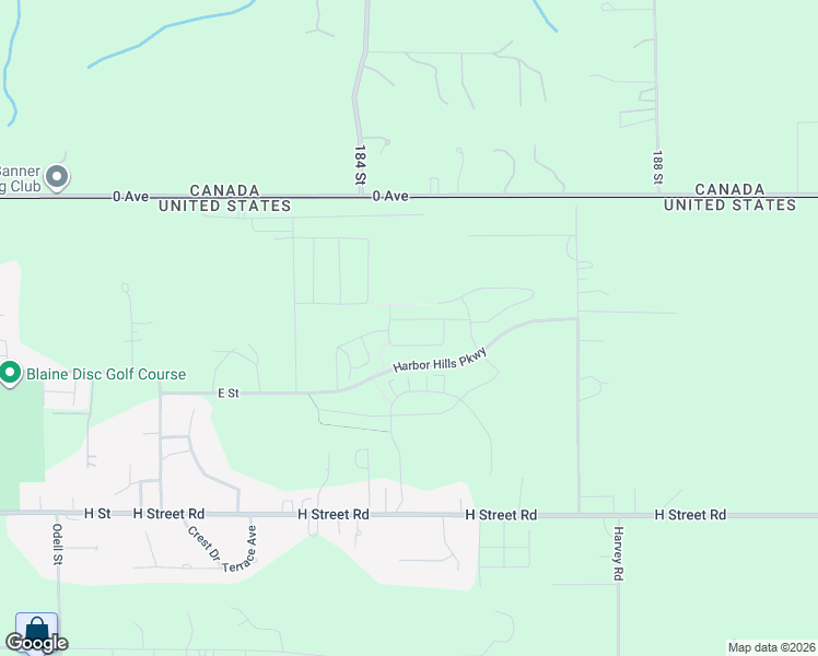 map of restaurants, bars, coffee shops, grocery stores, and more near 112 Roseview Street in Blaine