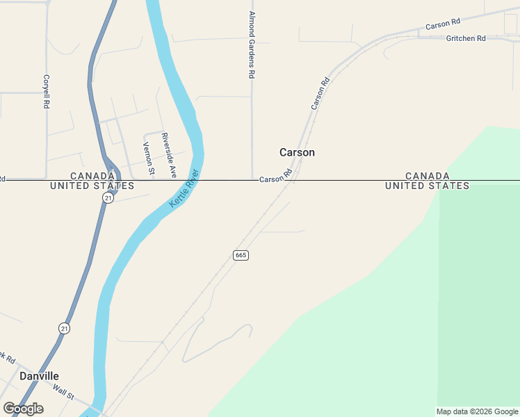 map of restaurants, bars, coffee shops, grocery stores, and more near County Highway 665 in Ferry