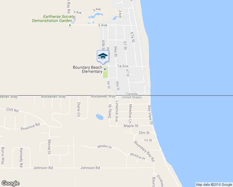 map of restaurants, bars, coffee shops, grocery stores, and more near 17 66A Street in Delta