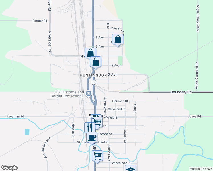 map of restaurants, bars, coffee shops, grocery stores, and more near in Abbotsford