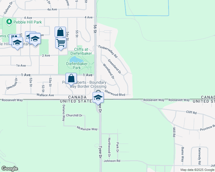 map of restaurants, bars, coffee shops, grocery stores, and more near 5652 Groveridge Wynd in Delta