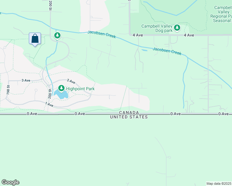map of restaurants, bars, coffee shops, grocery stores, and more near 20339 2 Avenue in Langley