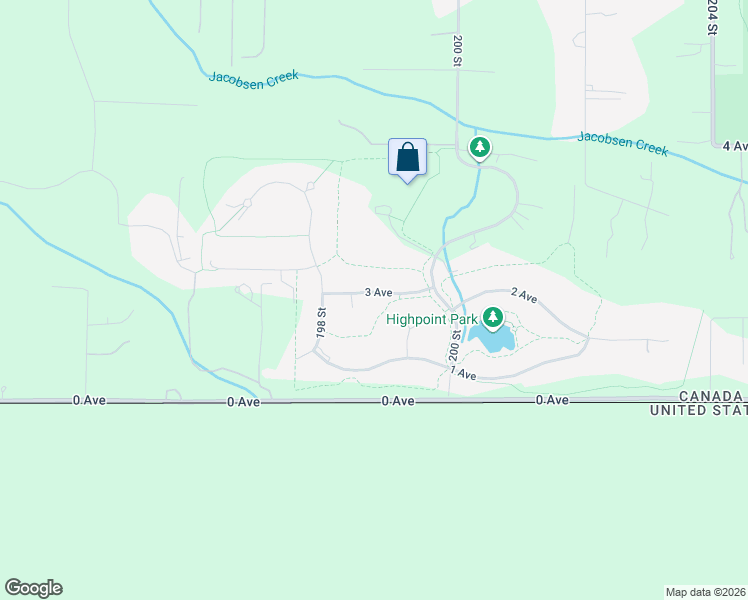 map of restaurants, bars, coffee shops, grocery stores, and more near 19850 3 Avenue in Langley Township