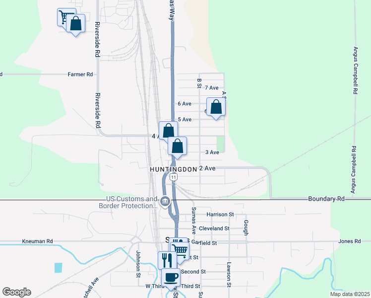 map of restaurants, bars, coffee shops, grocery stores, and more near 34645 3 Avenue in Abbotsford