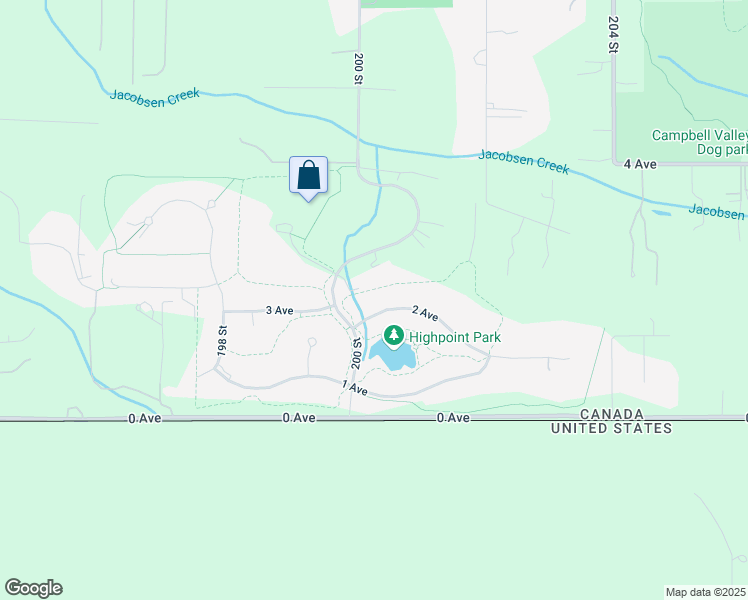 map of restaurants, bars, coffee shops, grocery stores, and more near 20037 2 Avenue in Langley Township