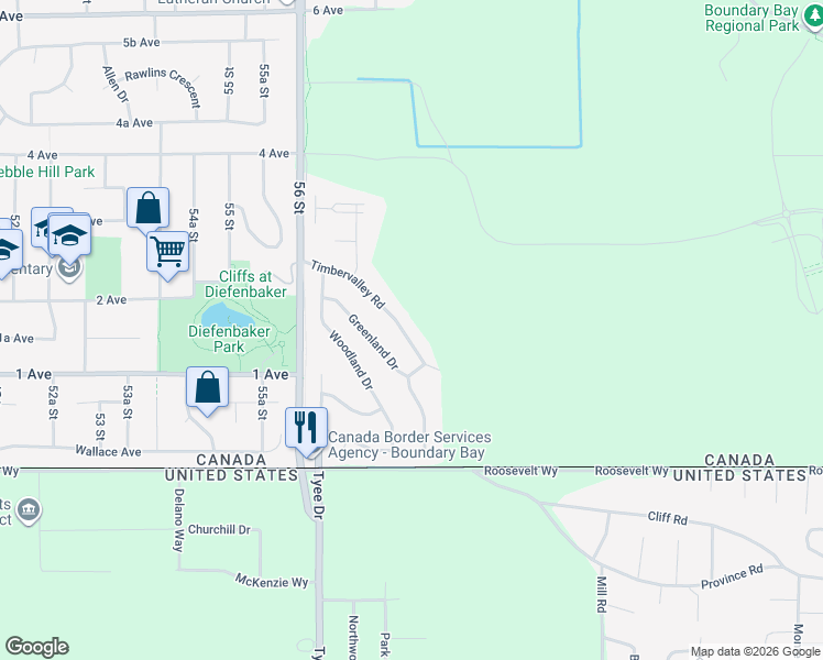map of restaurants, bars, coffee shops, grocery stores, and more near 5766 Timbervalley Road in Delta
