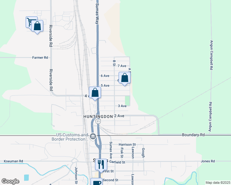 map of restaurants, bars, coffee shops, grocery stores, and more near 34705 4 Avenue in Abbotsford