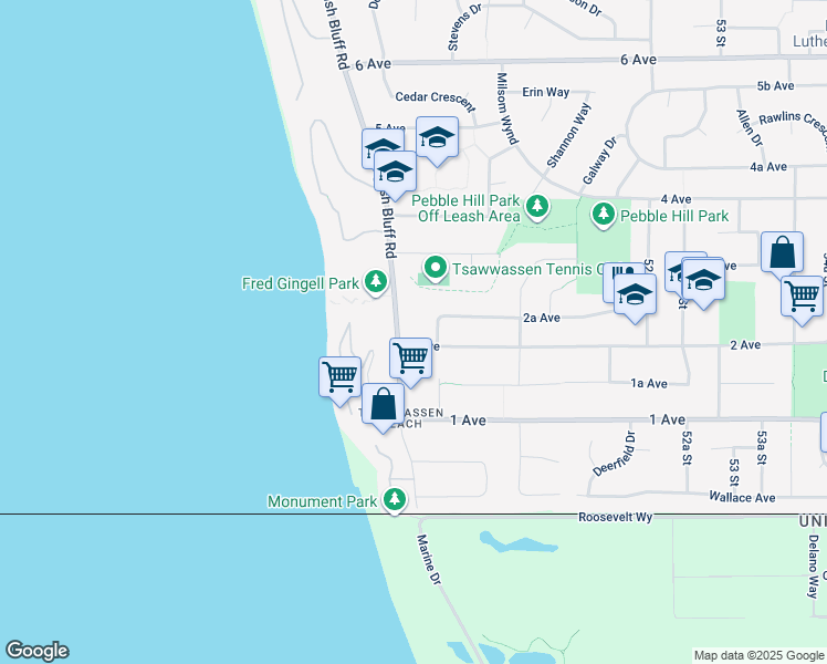 map of restaurants, bars, coffee shops, grocery stores, and more near in Delta