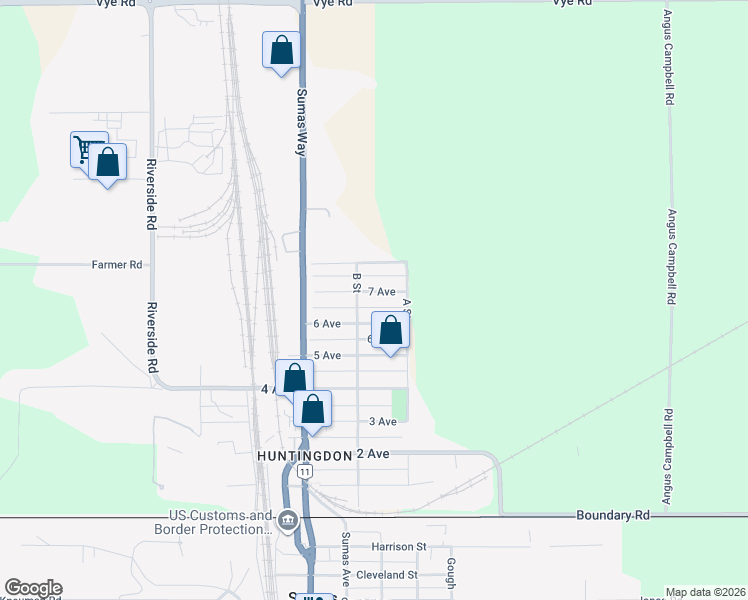 map of restaurants, bars, coffee shops, grocery stores, and more near 34732 7 Avenue in Abbotsford