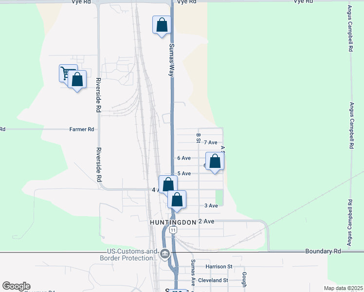 map of restaurants, bars, coffee shops, grocery stores, and more near 34636 7 Avenue in Abbotsford
