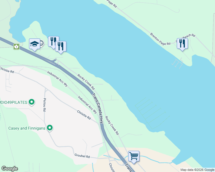 map of restaurants, bars, coffee shops, grocery stores, and more near 12435 Rocky Creek Road in Ladysmith