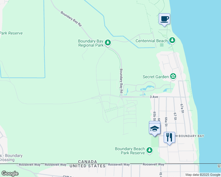 map of restaurants, bars, coffee shops, grocery stores, and more near 320 Ridge Street in Delta