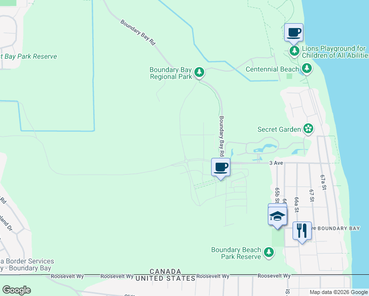 map of restaurants, bars, coffee shops, grocery stores, and more near 358 Red Barn Boulevard in Delta