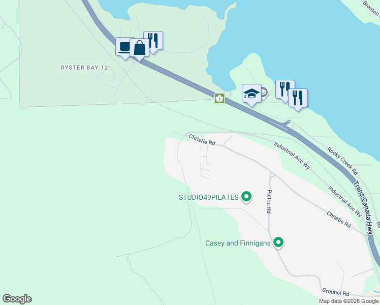 map of restaurants, bars, coffee shops, grocery stores, and more near 5150 Christie Road in Ladysmith