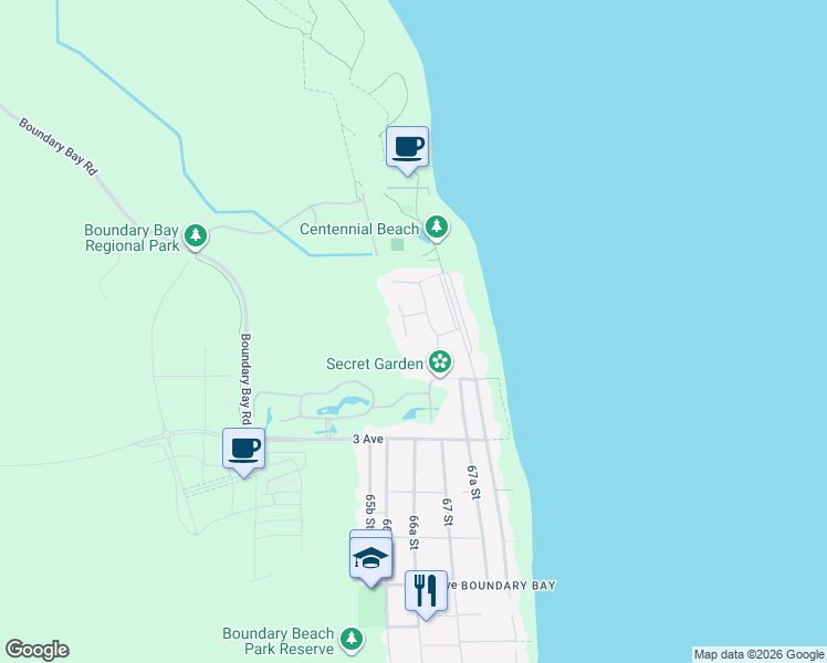 map of restaurants, bars, coffee shops, grocery stores, and more near 470 Sandbar Place in Delta