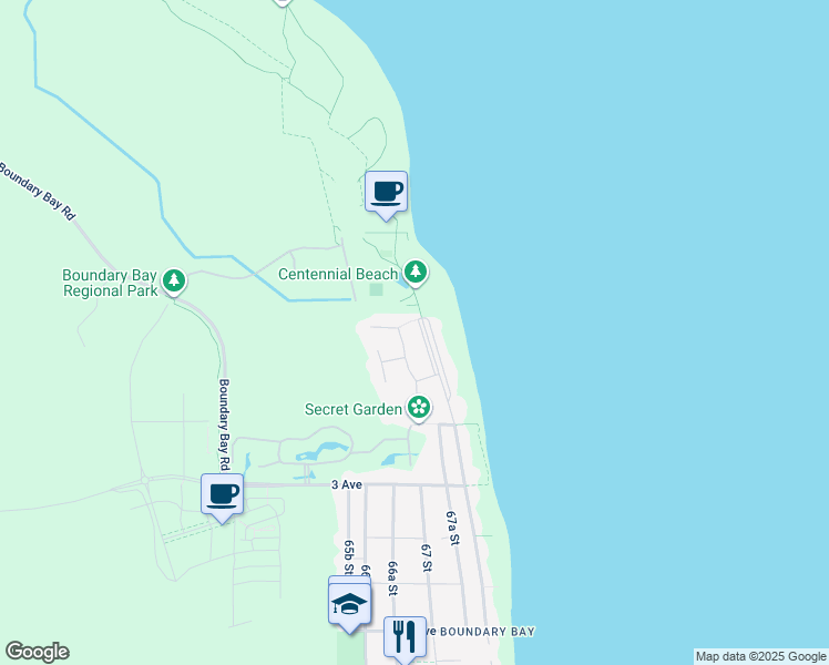 map of restaurants, bars, coffee shops, grocery stores, and more near 521 Centennial Parkway in Delta