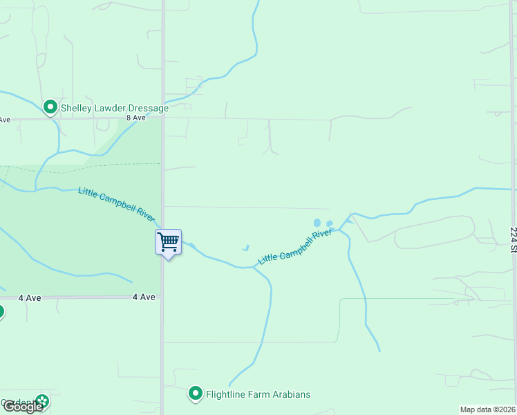 map of restaurants, bars, coffee shops, grocery stores, and more near 21842 6 Avenue in Langley