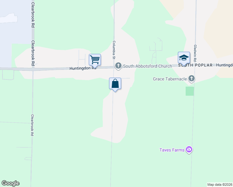 map of restaurants, bars, coffee shops, grocery stores, and more near 672 Columbia Street in Abbotsford