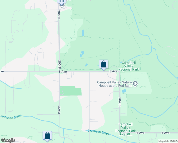 map of restaurants, bars, coffee shops, grocery stores, and more near 20053 8 Avenue in Langley City