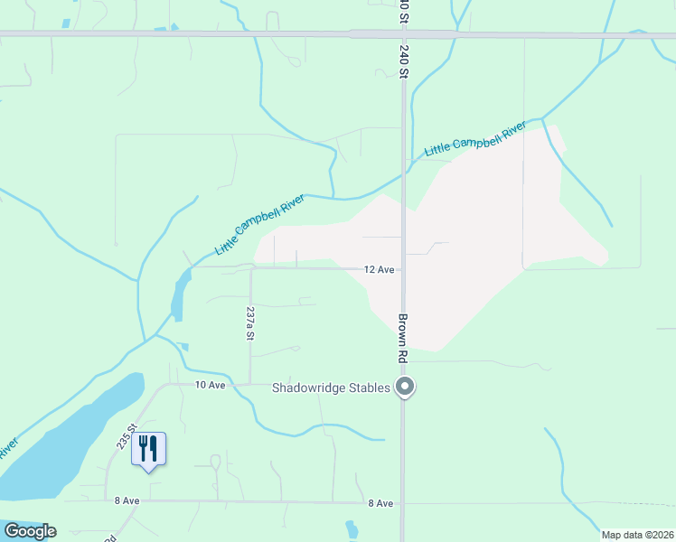 map of restaurants, bars, coffee shops, grocery stores, and more near 23873 12 Avenue in Langley Township