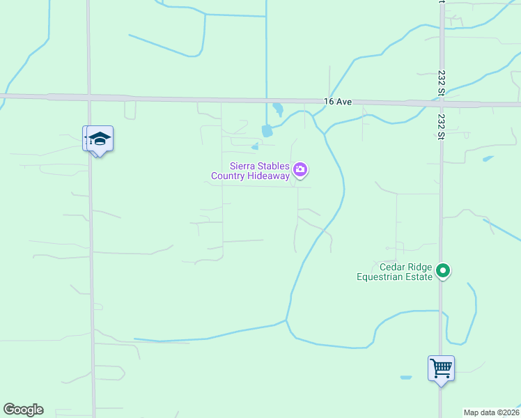 map of restaurants, bars, coffee shops, grocery stores, and more near 1358 227 Street in Langley Township
