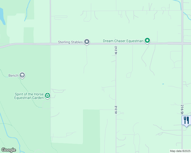 map of restaurants, bars, coffee shops, grocery stores, and more near 21068 16 Avenue in Langley Township