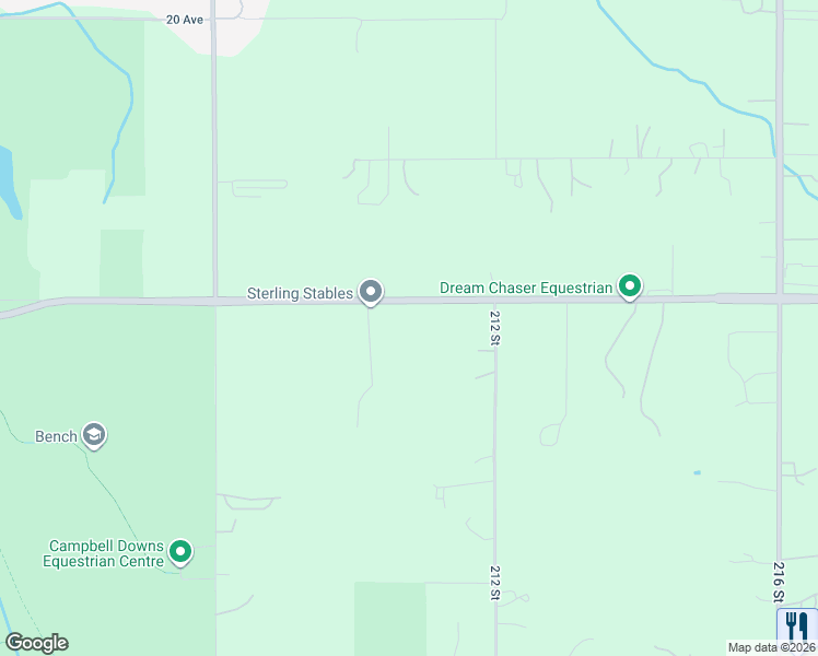 map of restaurants, bars, coffee shops, grocery stores, and more near 21068 16 Avenue in Langley Township