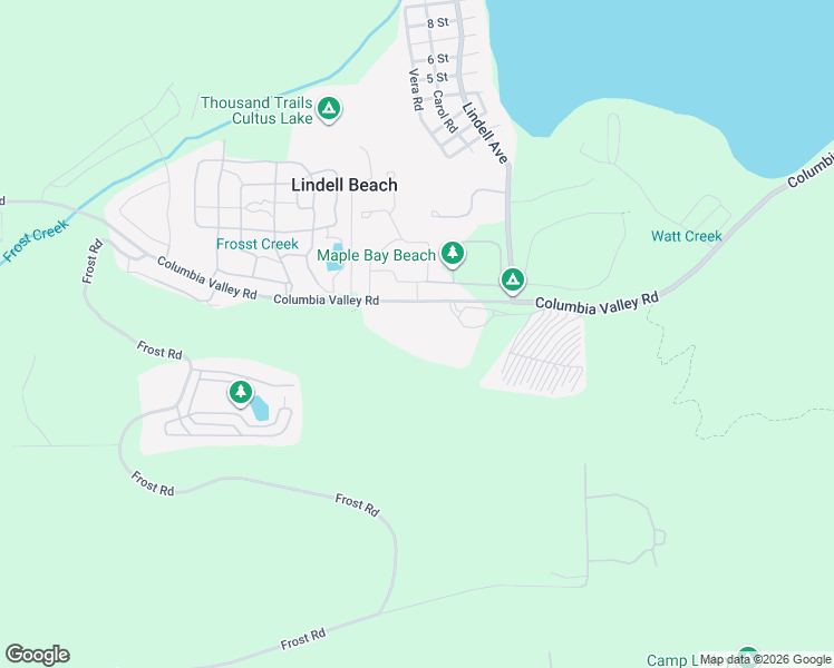 map of restaurants, bars, coffee shops, grocery stores, and more near 1880 Columbia Valley Road in Lindell Beach