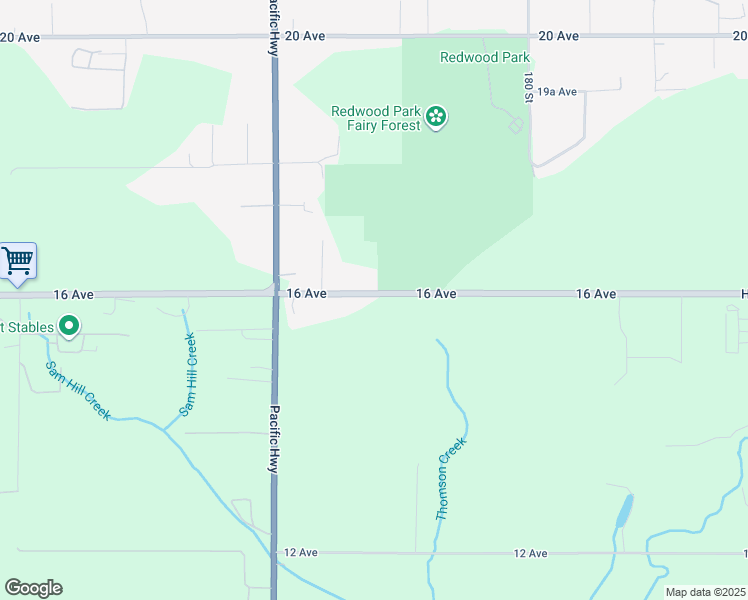 map of restaurants, bars, coffee shops, grocery stores, and more near 17722 16 Avenue in Surrey