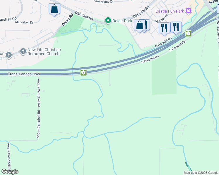 map of restaurants, bars, coffee shops, grocery stores, and more near 35826 South Parallel Road in Abbotsford