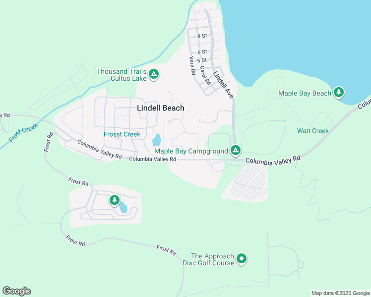 map of restaurants, bars, coffee shops, grocery stores, and more near 1885 Columbia Valley Road in Lindell Beach