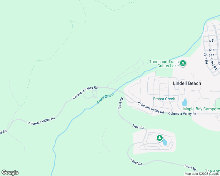 map of restaurants, bars, coffee shops, grocery stores, and more near Columbia Valley Road in Fraser Valley